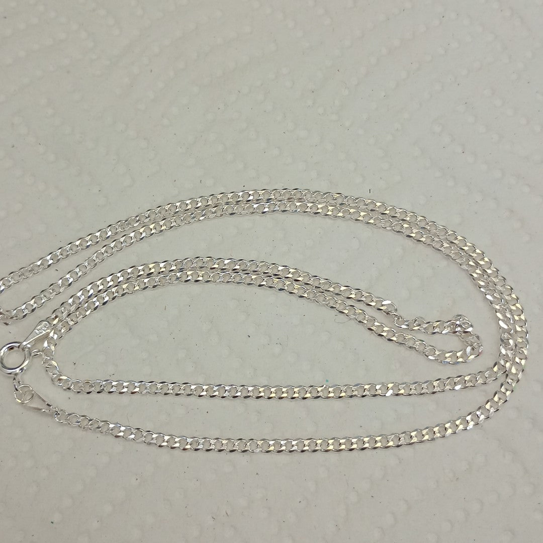 CADENA TEJIDO BARBADO PLATA .925 55 CM 5.4 GR (NUEVO)