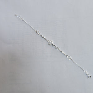 PULSERA TEJIDO LLAVE PLATA .925 18 CM 2.3 GR (NUEVO)