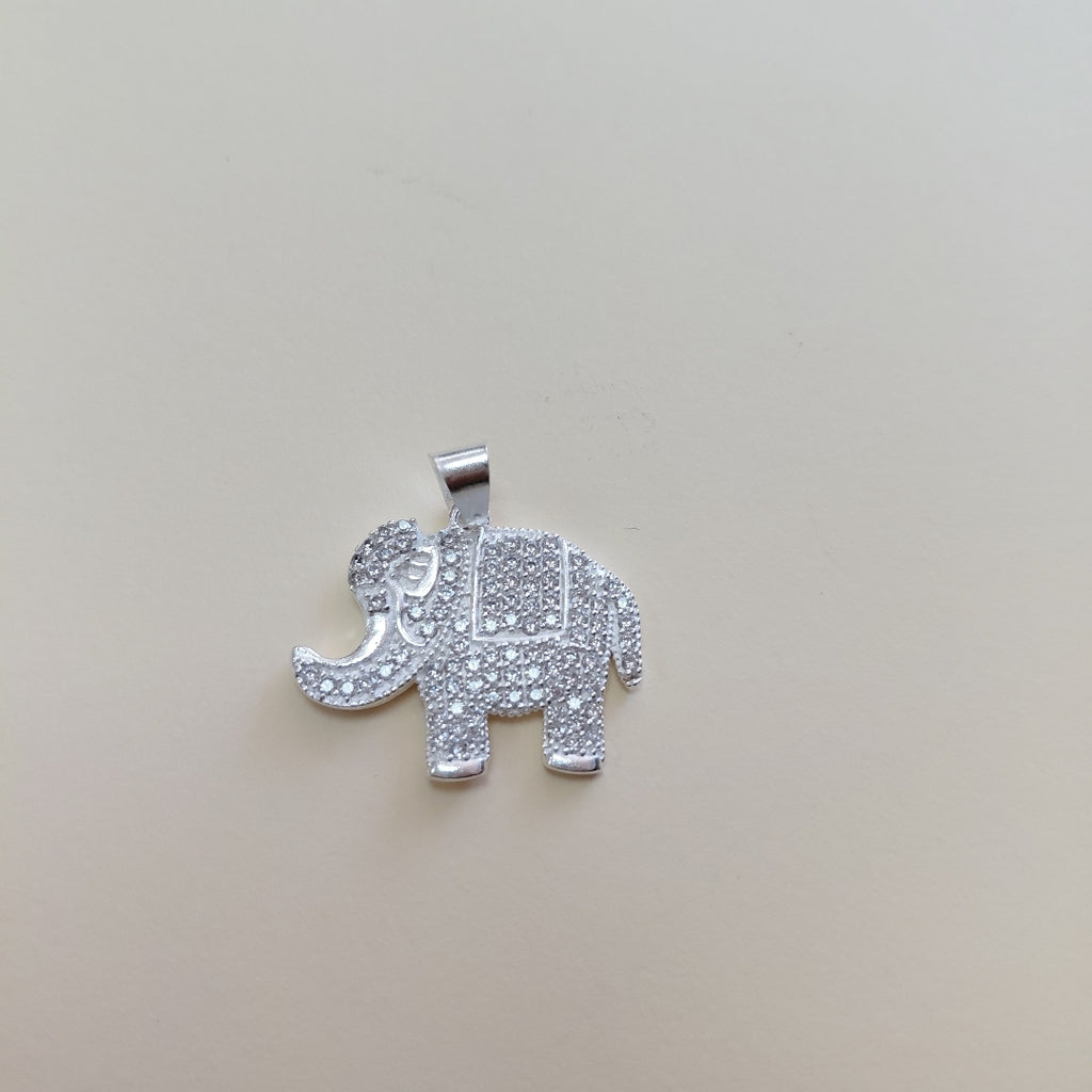 DIJE ELEFANTE C/CIRCONIAS PLATA .925 5.4 GR (NUEVO)