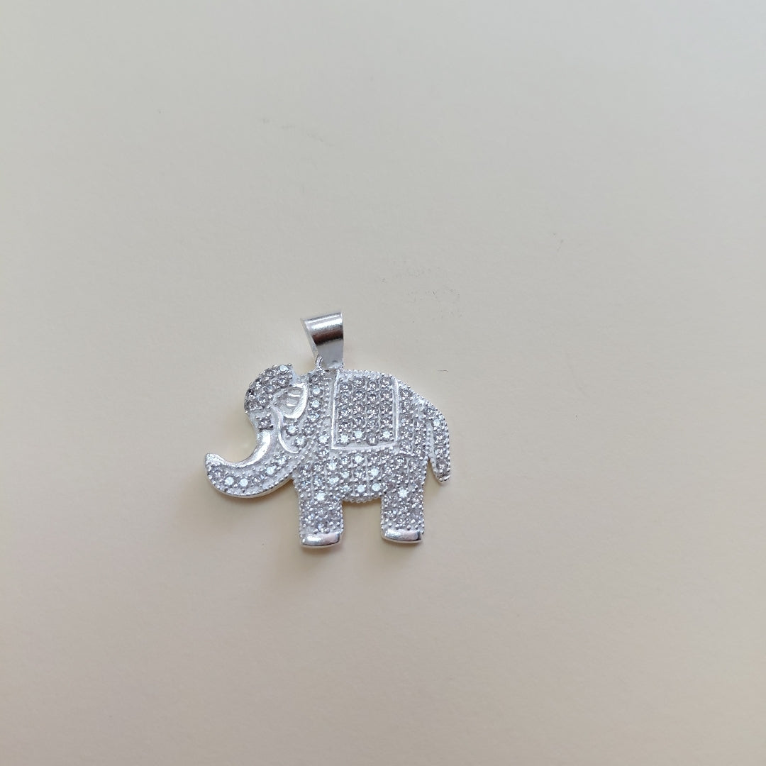 DIJE ELEFANTE C/CIRCONIAS PLATA .925 5.4 GR (NUEVO)