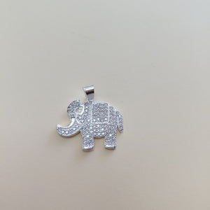 DIJE ELEFANTE C/CIRCONIAS PLATA .925 5.4 GR (NUEVO)