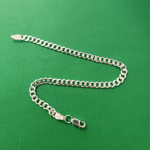 PULSERA TEJIDO BARBADA PLATA .925 21 CM 4.5 GR (NUEVO)