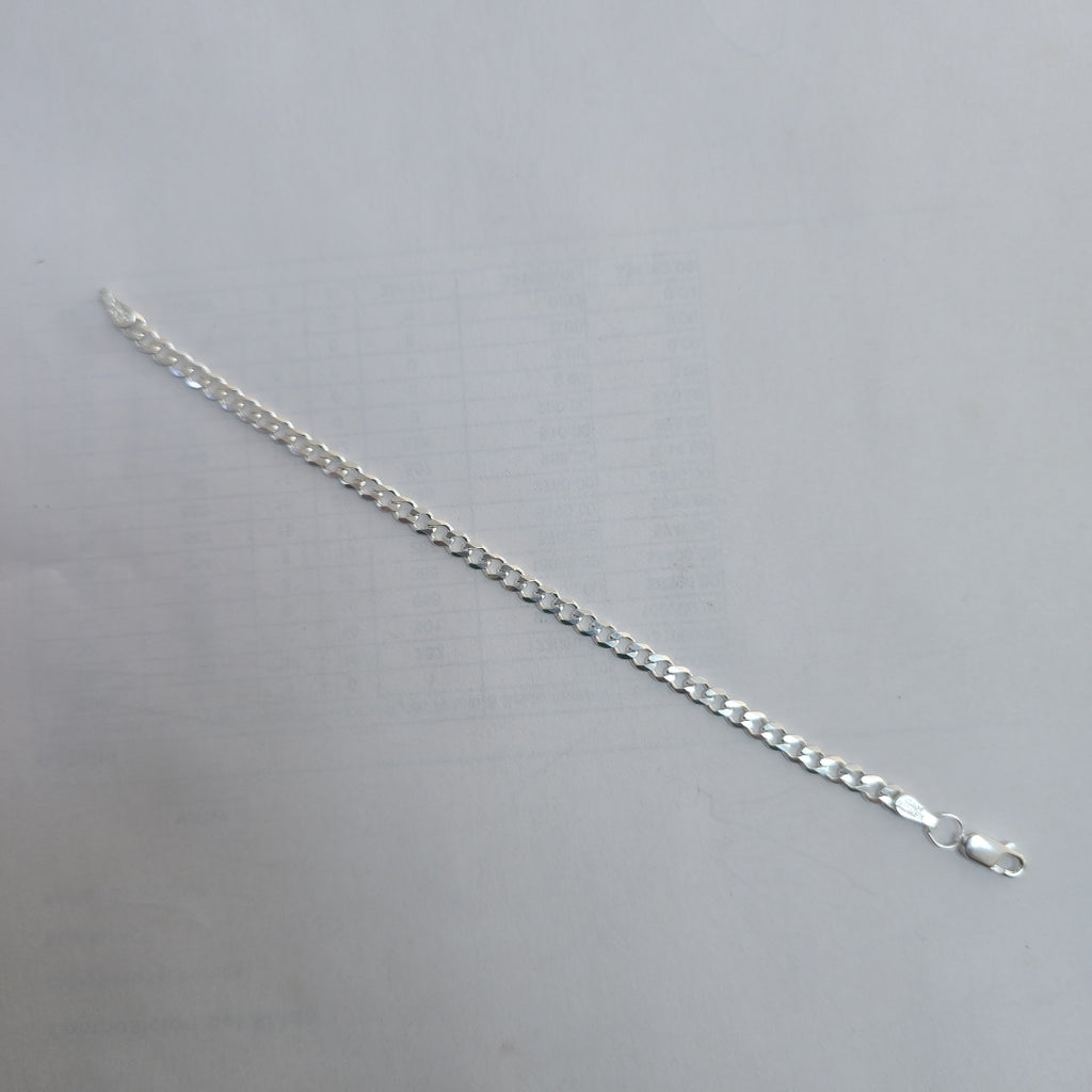 PULSERA TEJIDO BARBADA PLATA .925 16 CM 4.2 GR (NUEVO)
