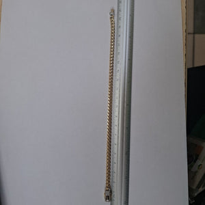 PULSERA CABALLERO MONACO ORO 14K 6.5 (NUEVO)