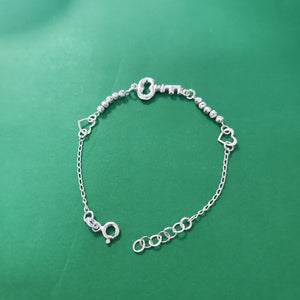 PULSERA TEJIDO LLAVE PLATA .925 18 CM 2.4 GR (NUEVO)