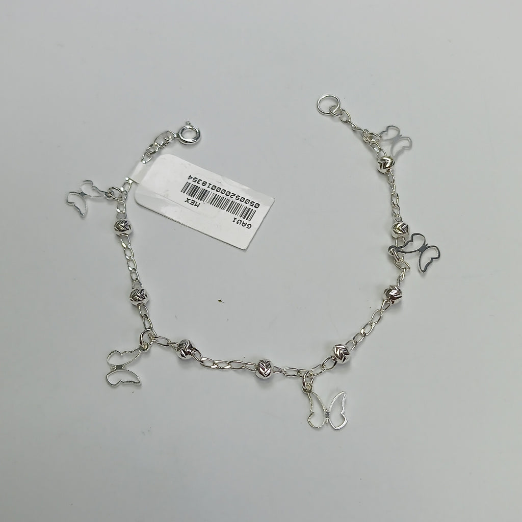 PULSERA TEJIDO ESPECIAL PLATA .925 18 CM 2.8 GR (NUEVO)