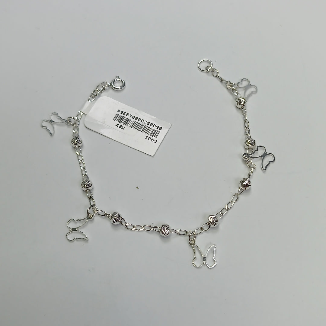 PULSERA TEJIDO ESPECIAL PLATA .925 18 CM 2.8 GR (NUEVO)