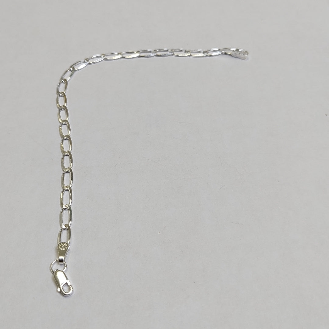 PULSERA TEJIDO ESLABONES PLATA .925 18 CM 3.7 GR (NUEVO)