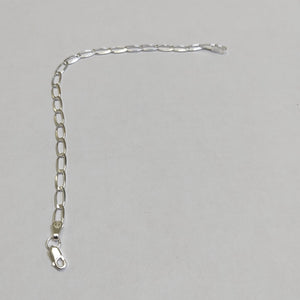 PULSERA TEJIDO ESLABONES PLATA .925 18 CM 3.7 GR (NUEVO)