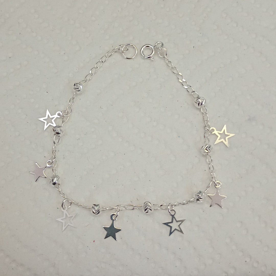 PULSERA TEJIDO ESPECIAL PLATA .925 18 CM 3.1 GR (NUEVO)