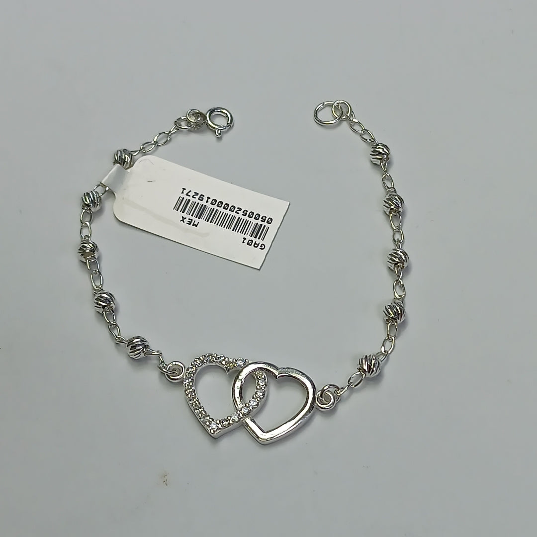PULSERA TEJIDO TEJIDO ESPECIAL PLATA .925 18 CM 4.1 GR (NUEVO)