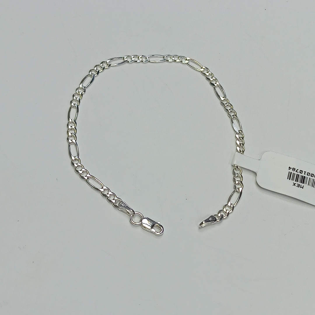 PULSERA TEJIDO 3X1 PLATA .925 18 CM 2.8 GR (NUEVO)