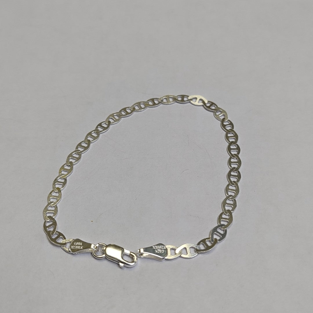 PULSERA TEJIDO GUCHI PLATA .925 18 CM 2.7 GR (NUEVO)