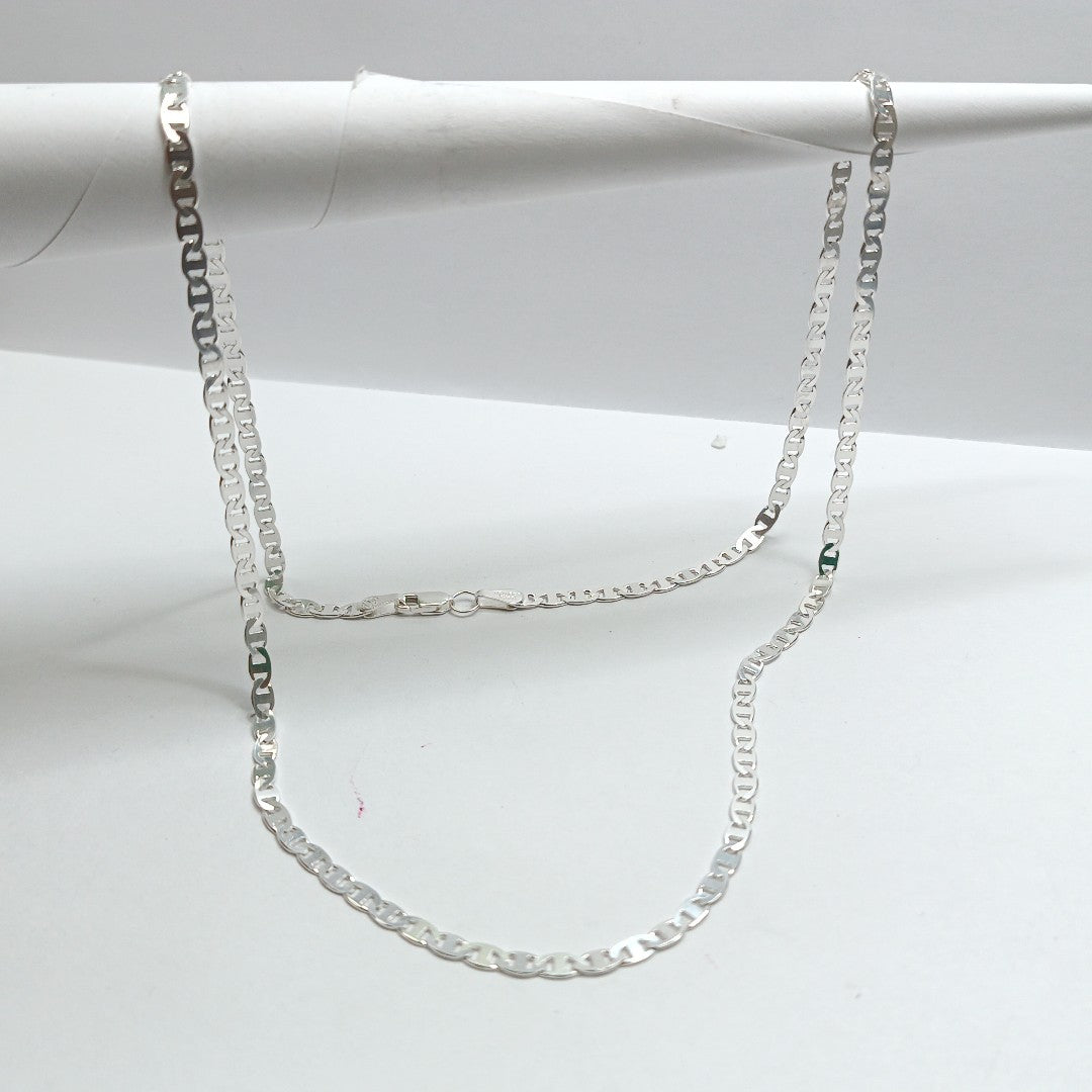 CADENA TEJIDO GUCHI PLATA .925 60 CM 10.2 GR (NUEVO)