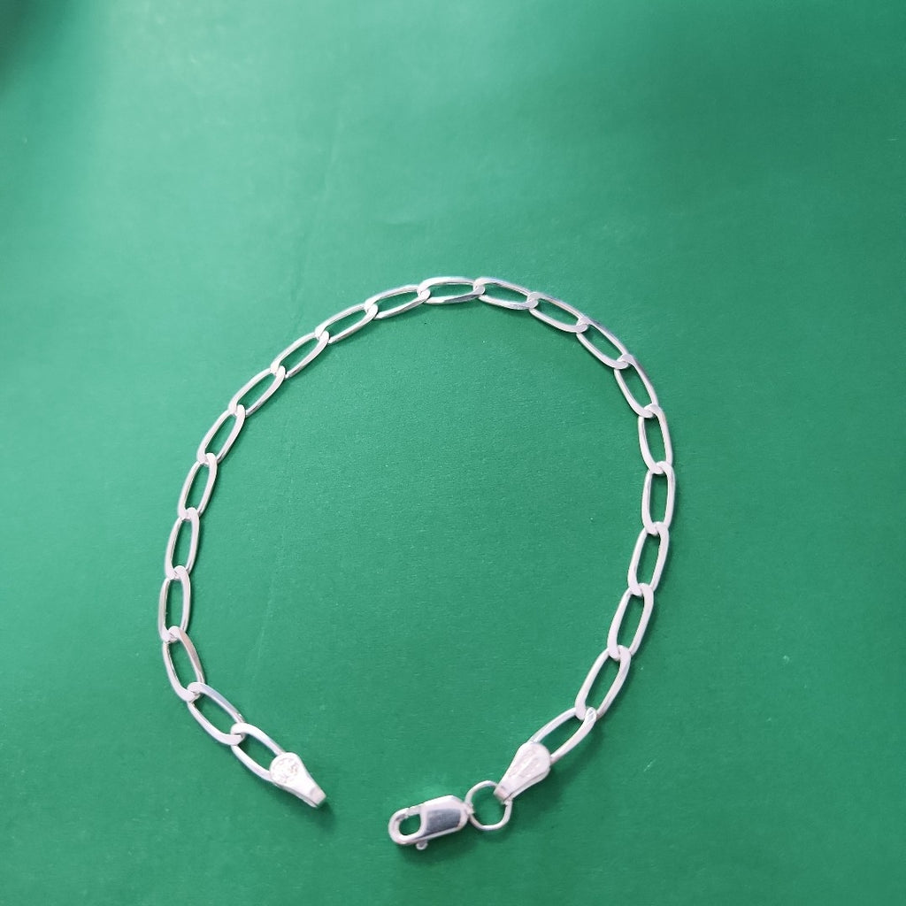 PULSERA TEJIDO ESLABONES PLATA .925 21 CM 3.9 GR (NUEVO)