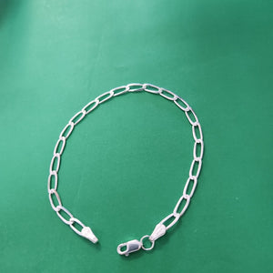 PULSERA TEJIDO ESLABONES PLATA .925 21 CM 3.9 GR (NUEVO)