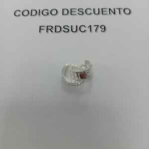 HUGGIES C/CIRCONIAS PLATA .925 2.7 GR (NUEVO)