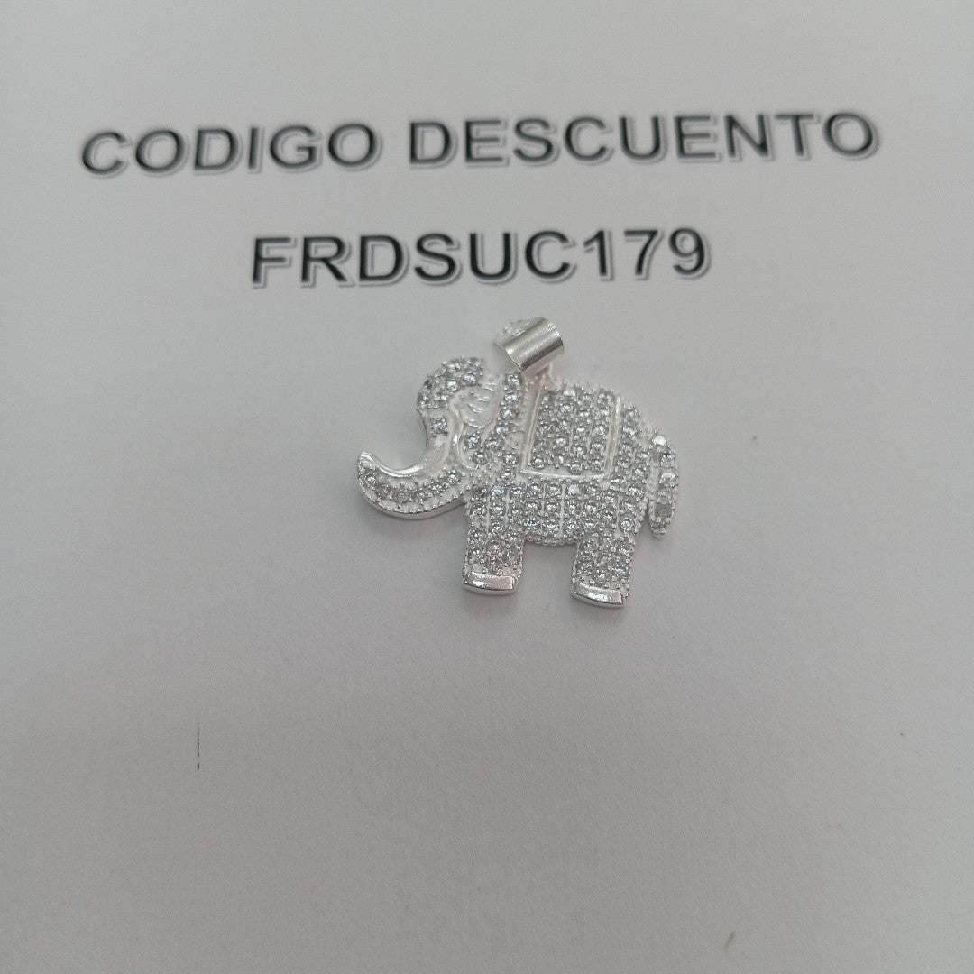 DIJE ELEFANTE C/CIRCONIAS PLATA .925 5.3 GR (NUEVO)