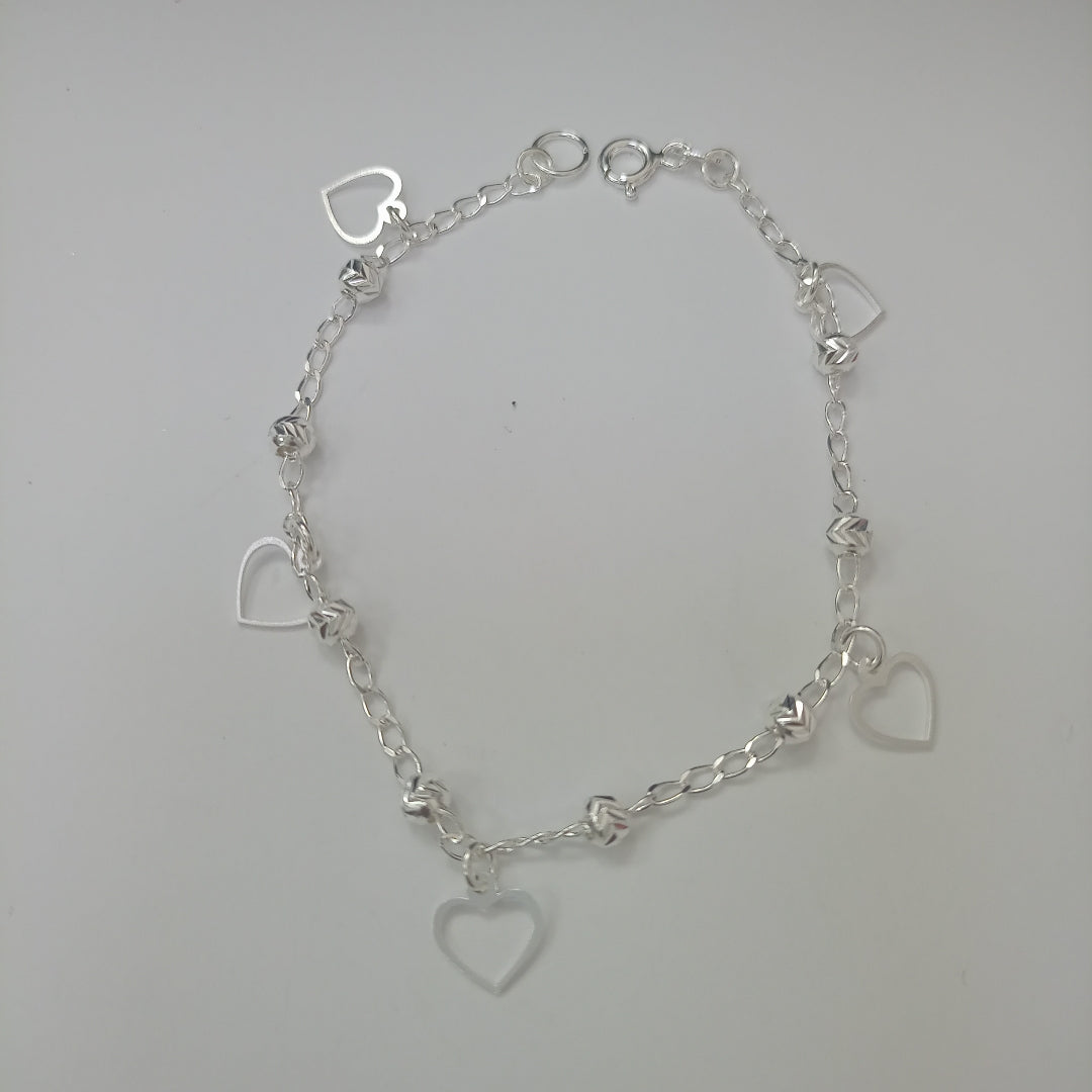PULSERA TEJIDO ESPECIAL PLATA .925 18 CM 2.6 GR (NUEVO)