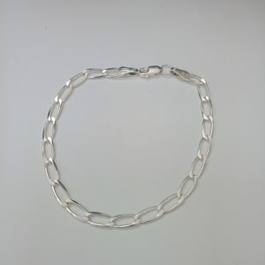 PULSERA TEJIDO ESLABONES PLATA .925 18 CM 3.8 GR (NUEVO)