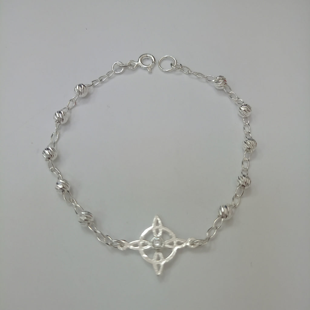 PULSERA TEJIDO ESPECIAL PLATA .925 18 CM 2.9 GR (NUEVO)
