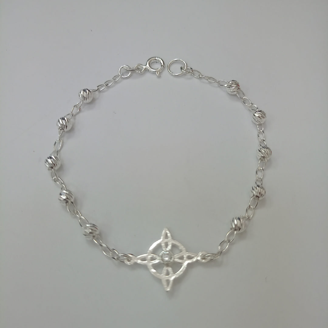 PULSERA TEJIDO ESPECIAL PLATA .925 18 CM 2.9 GR (NUEVO)