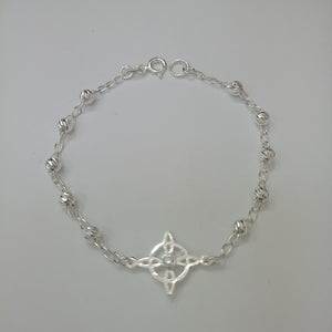 PULSERA TEJIDO ESPECIAL PLATA .925 18 CM 2.9 GR (NUEVO)