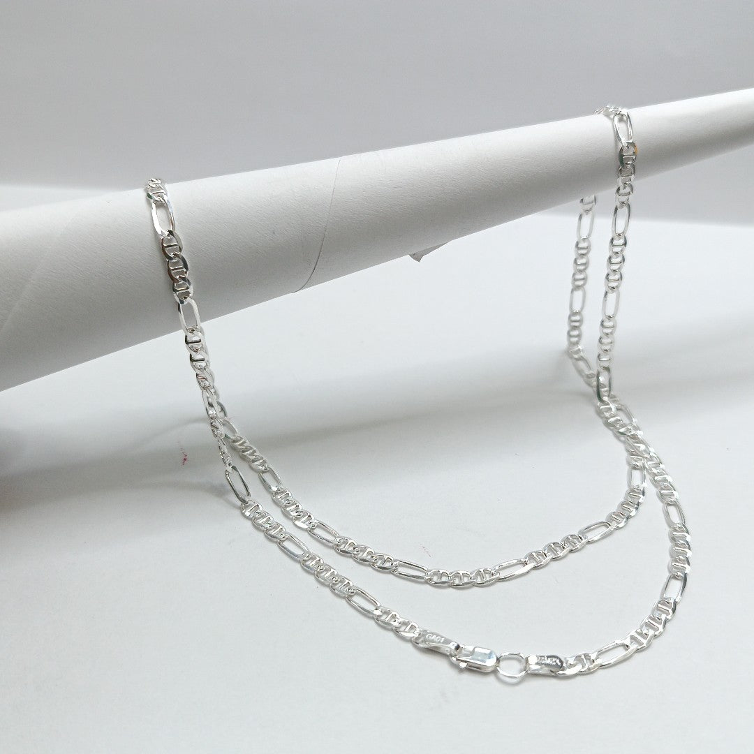 CADENA TEJIDO MARINERO PLATA .925 55 CM 8.1 GR (NUEVO)