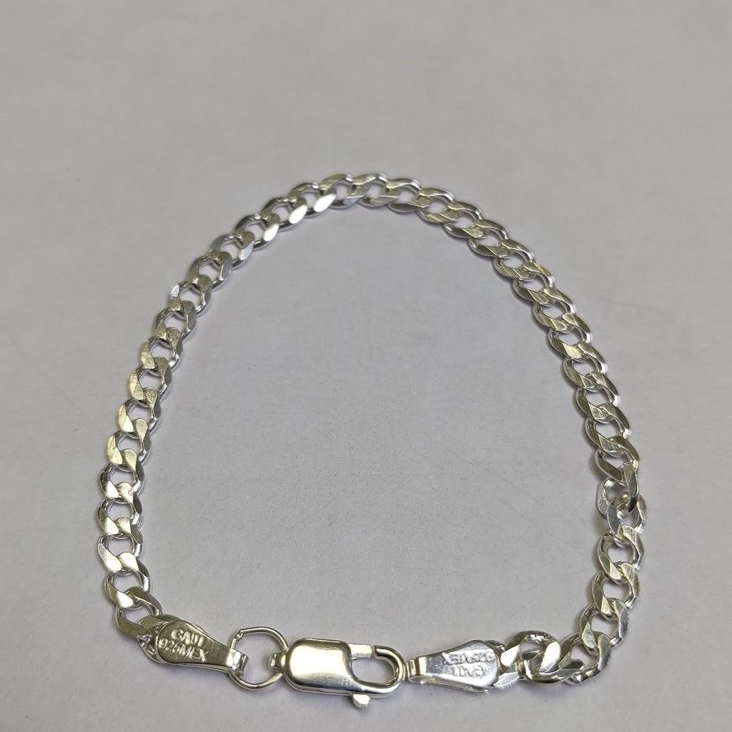 PULSERA TEJIDO BARBADA PLATA .925 16 CM 4 GR (NUEVO)