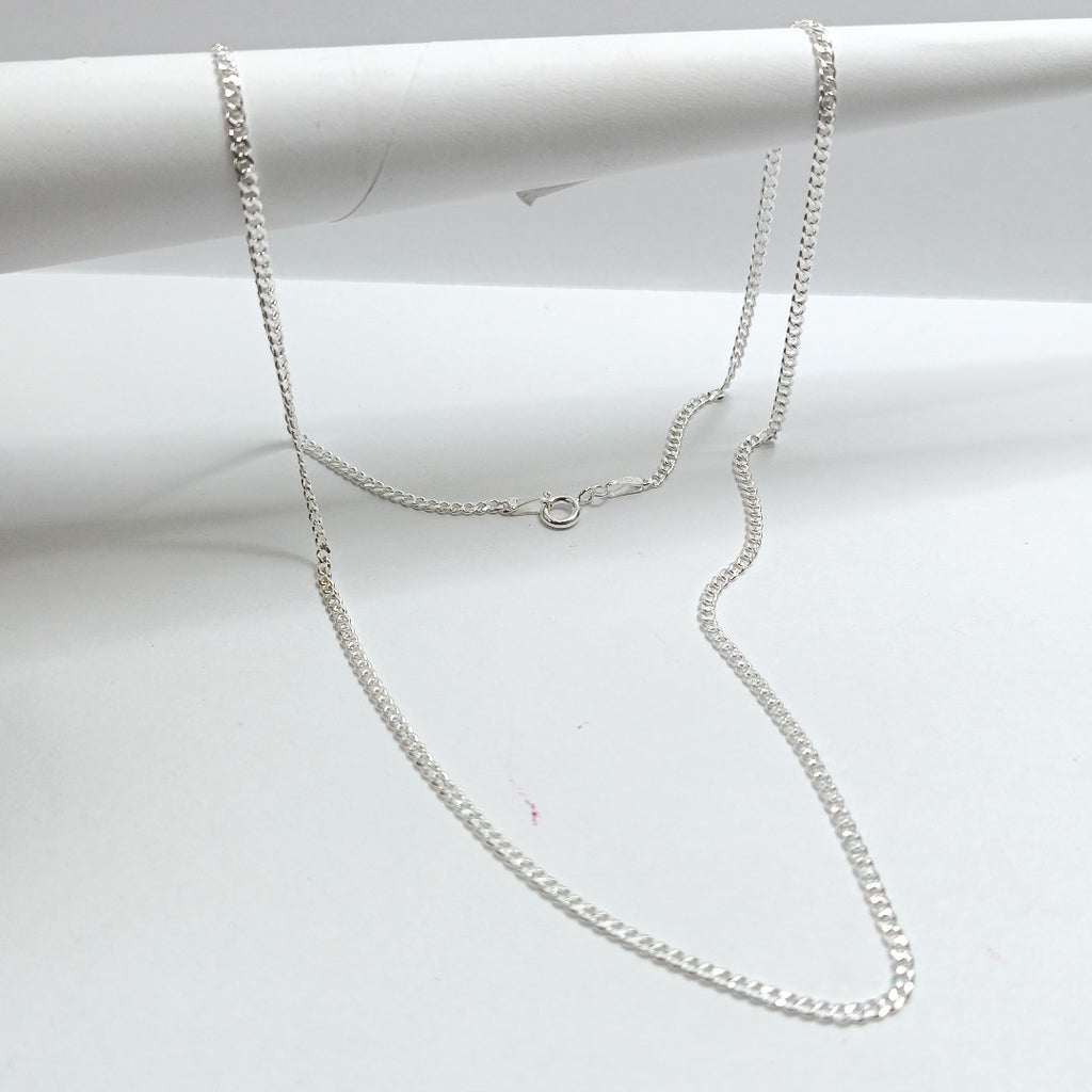 CADENA TEJIDO BARBADO PLATA .925 55 CM 5.4 GR (NUEVO)