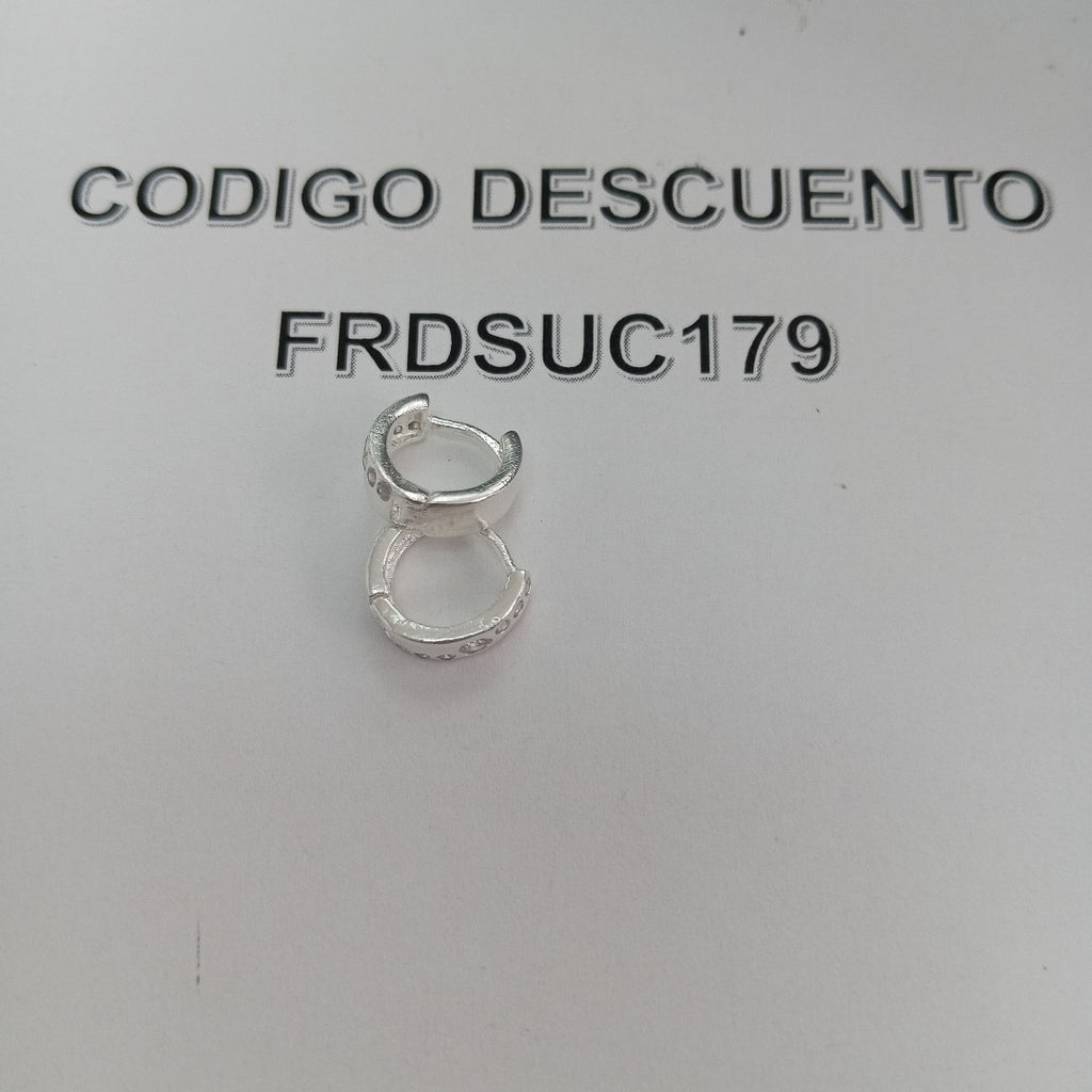 ARRACADAS C/CIRCONIAS PLATA .925 2.1 GR (NUEVO)