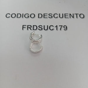 ARRACADAS C/CIRCONIAS PLATA .925 2.1 GR (NUEVO)
