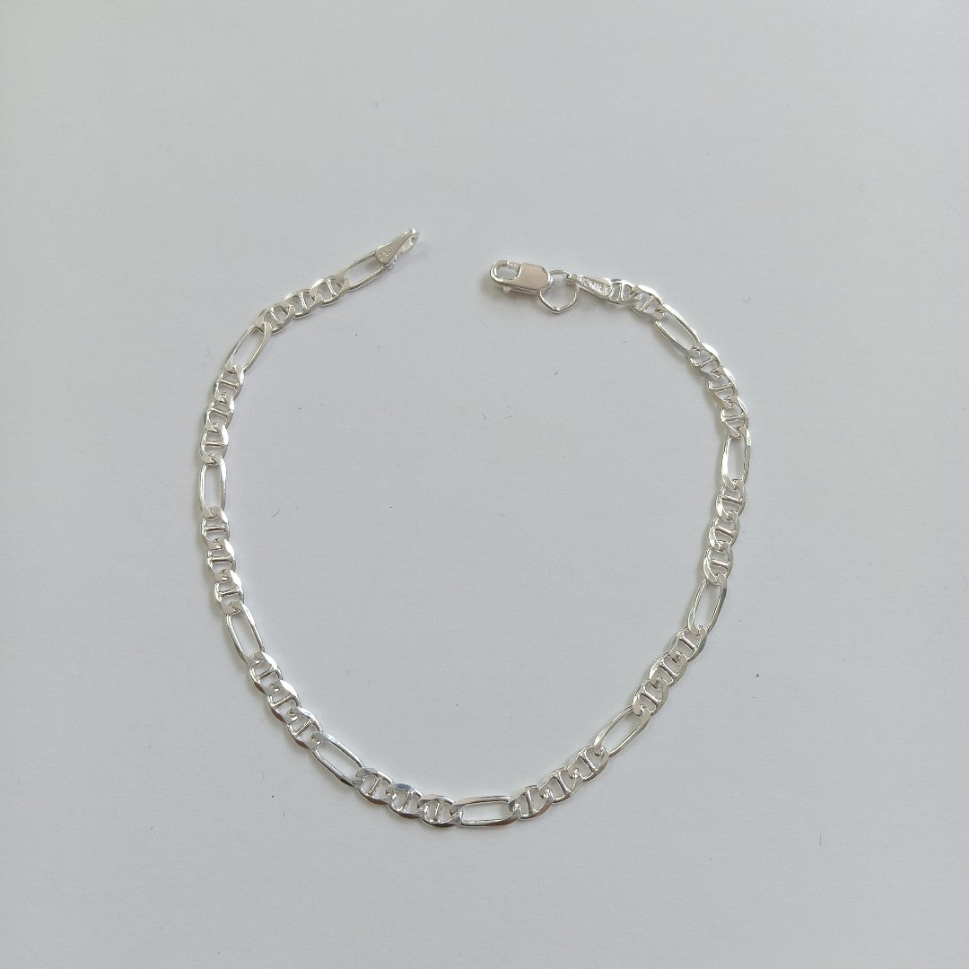 PULSERA TEJIDO 3X1 PLATA .925 16 CM 2.8 GR (NUEVO)