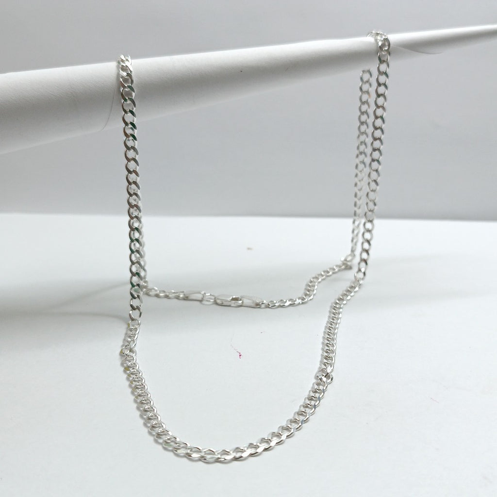 CADENA TEJIDO BARBADO PLATA .925 60 CM 12.9 GR (NUEVO)