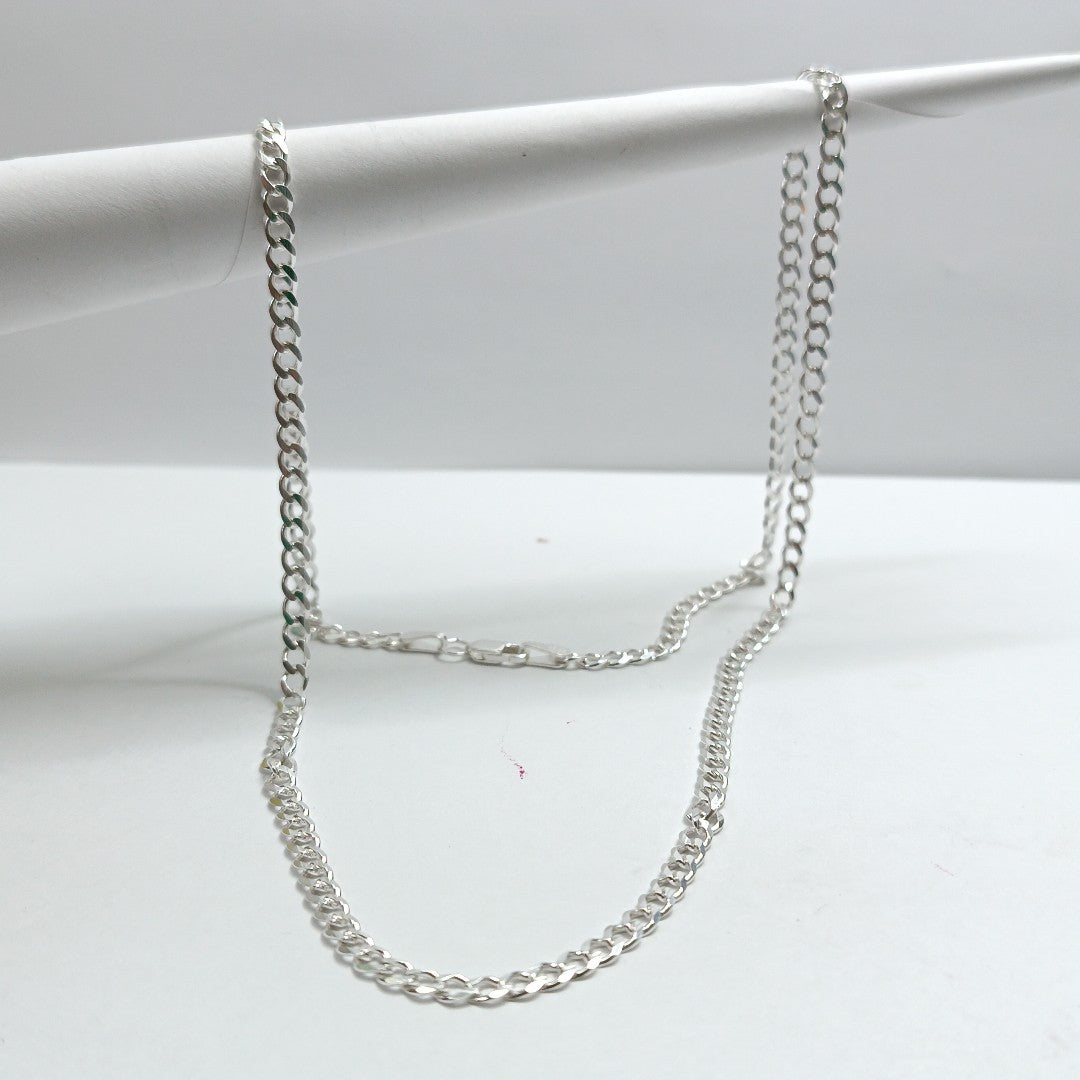 CADENA TEJIDO BARBADO PLATA .925 60 CM 12.9 GR (NUEVO)