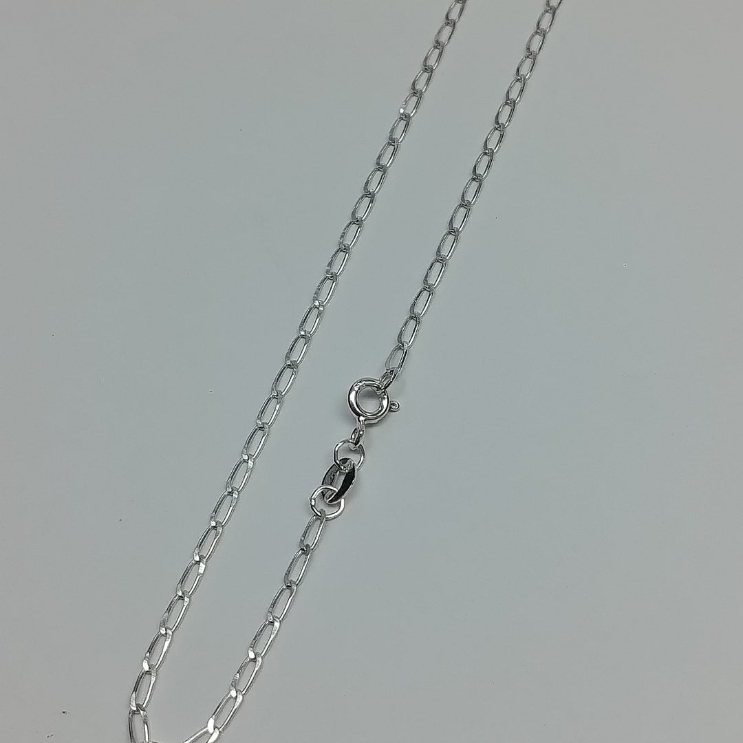 CADENA TEJIDO ESLABONES PLATA .925 55 CM 2.7 GR (NUEVO)