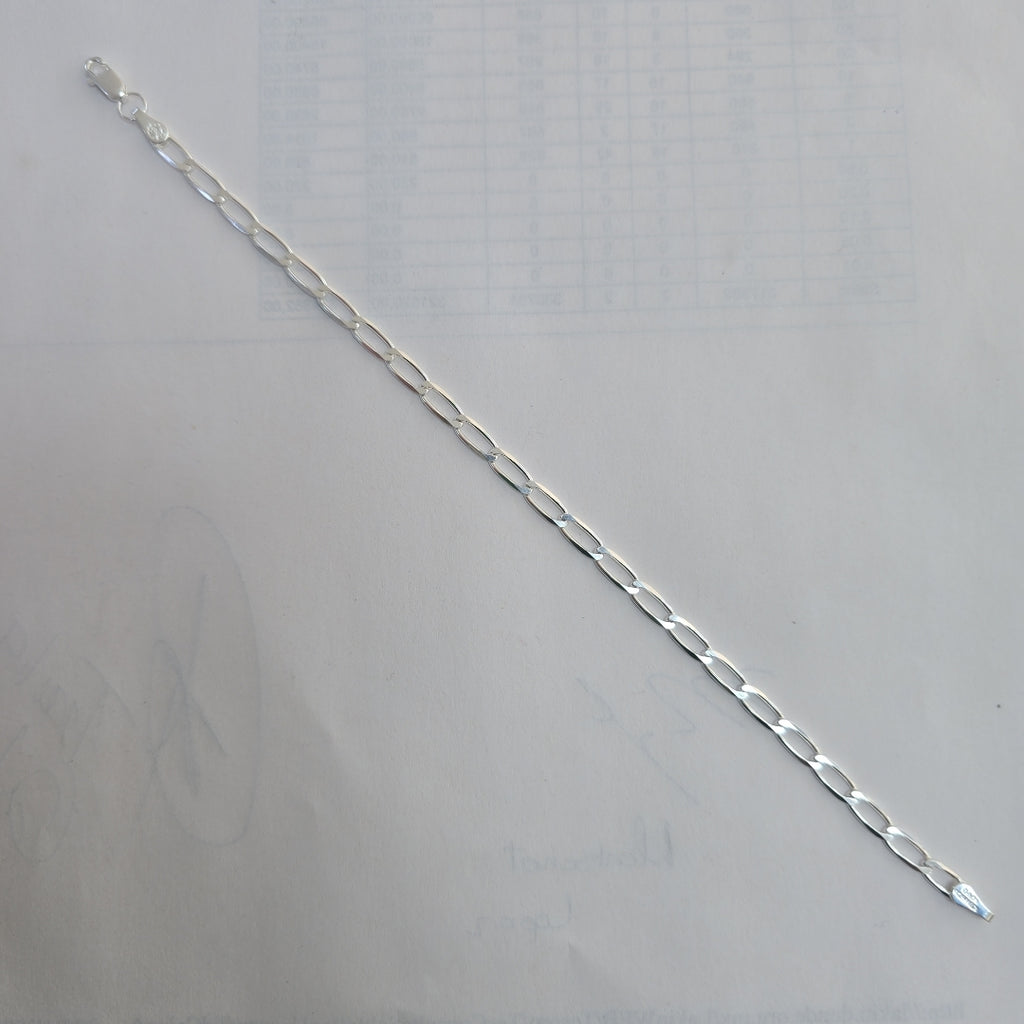 PULSERA TEJIDO ESLABONES PLATA .925 21 CM 4.1 GR (NUEVO)