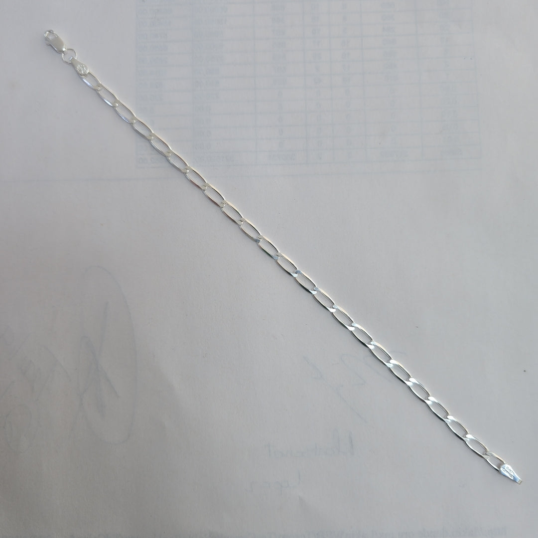 PULSERA TEJIDO ESLABONES PLATA .925 21 CM 4.1 GR (NUEVO)