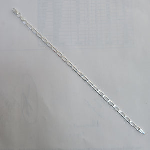 PULSERA TEJIDO ESLABONES PLATA .925 21 CM 4.1 GR (NUEVO)