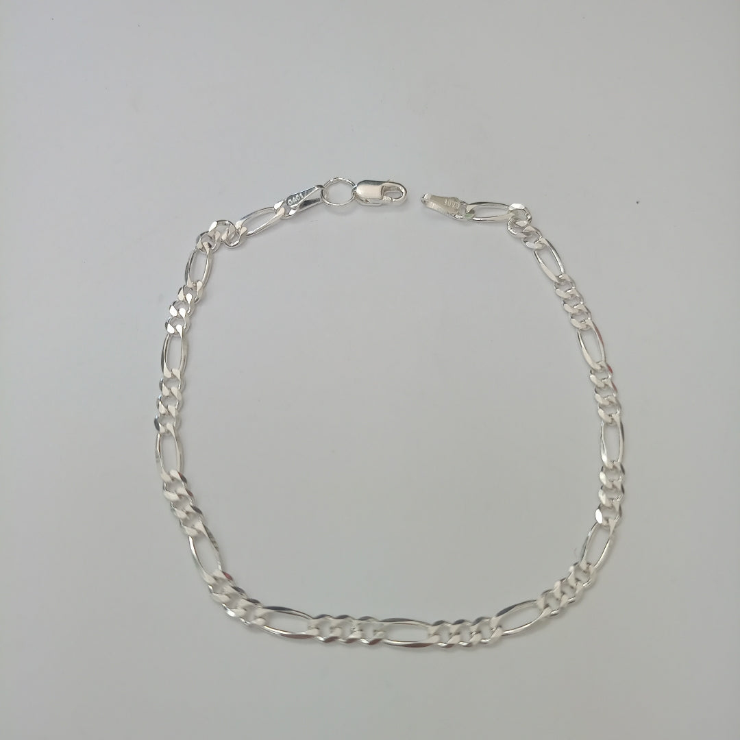 PULSERA TEJIDO 3X1 PLATA .925 18 CM 2.9 GR (NUEVO)