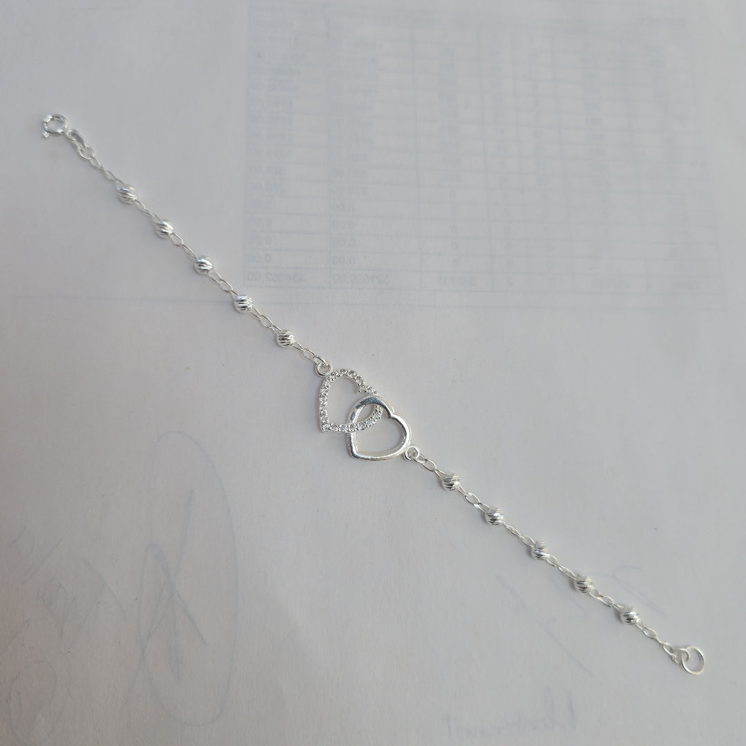 PULSERA TEJIDO TEJIDO ESPECIAL PLATA .925 18 CM 3.9 GR (NUEVO)