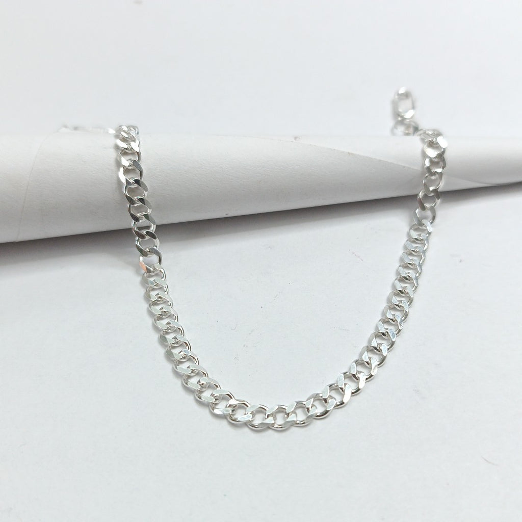 PULSERA TEJIDO BARBADA PLATA .925 18 CM 4.7 GR (NUEVO)