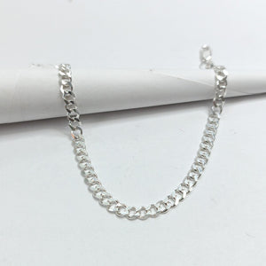 PULSERA TEJIDO BARBADA PLATA .925 18 CM 4.7 GR (NUEVO)