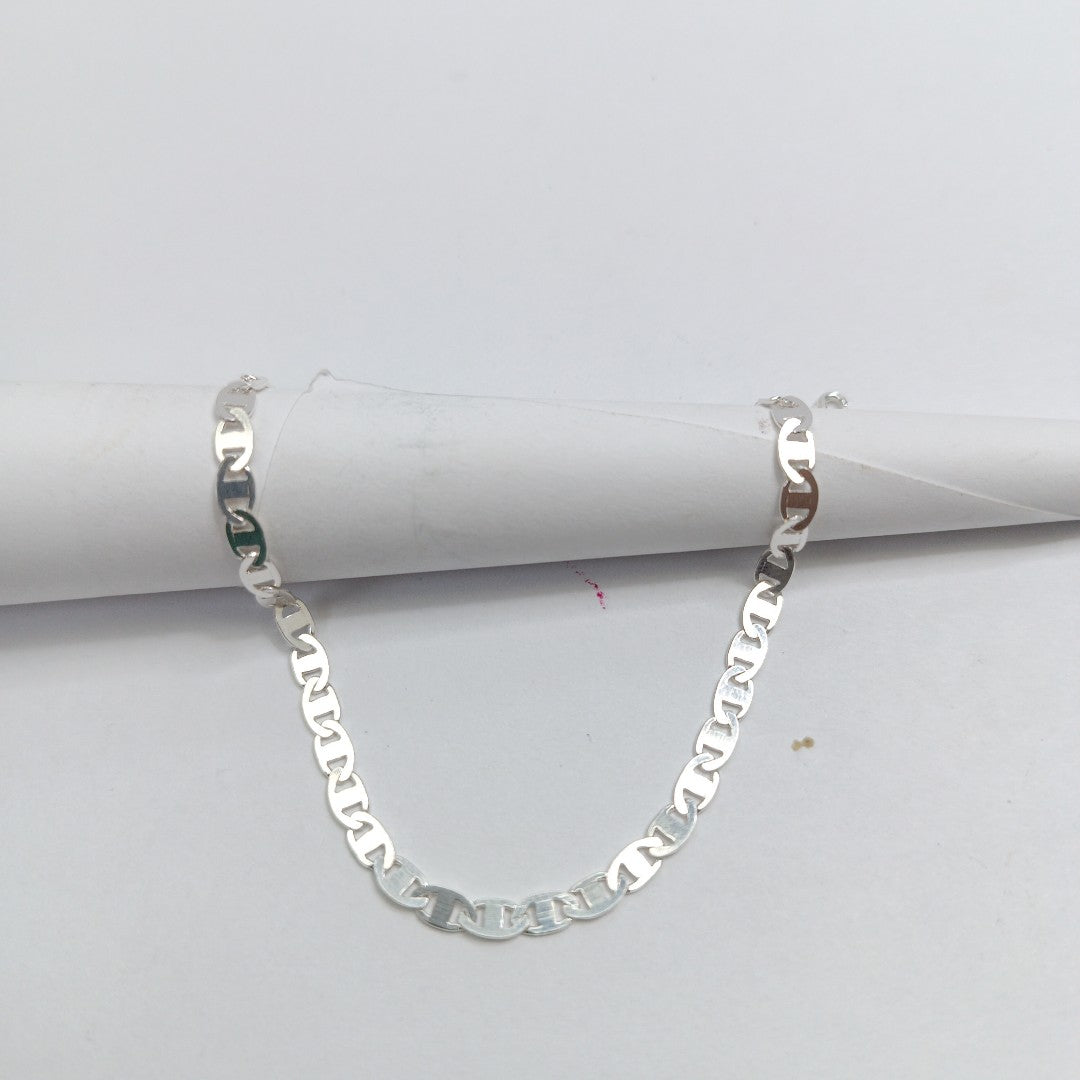 PULSERA TEJIDO GUCHI PLATA .925 18 CM 3.1 GR (NUEVO)
