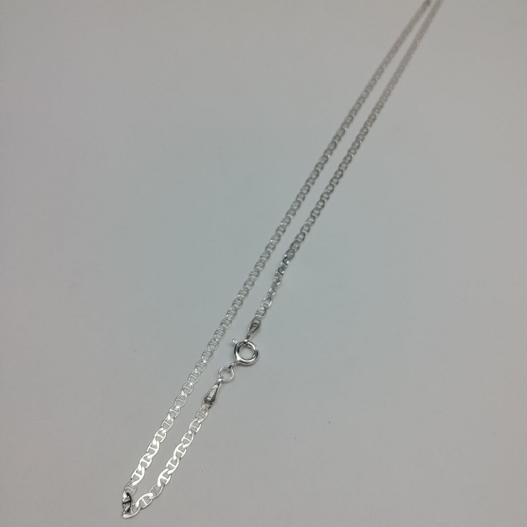 CADENA TEJIDO GUCHI PLATA .925 60 CM 4 GR (NUEVO)