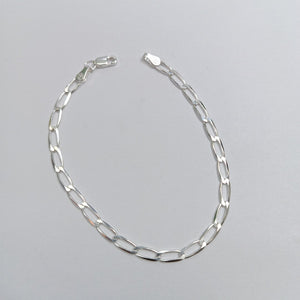 PULSERA TEJIDO ESLABONES PLATA .925 21 CM 4 GR (NUEVO)