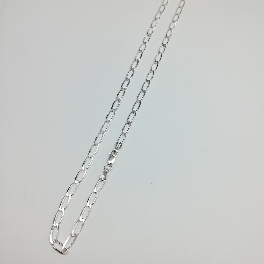 CADENA TEJIDO ESLABONES PLATA .925 55 CM 10.5 GR (NUEVO)