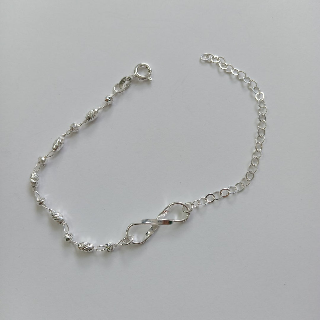 PULSERA TEJIDO INFINITO PLATA .925 18 CM 2.3 GR (NUEVO)