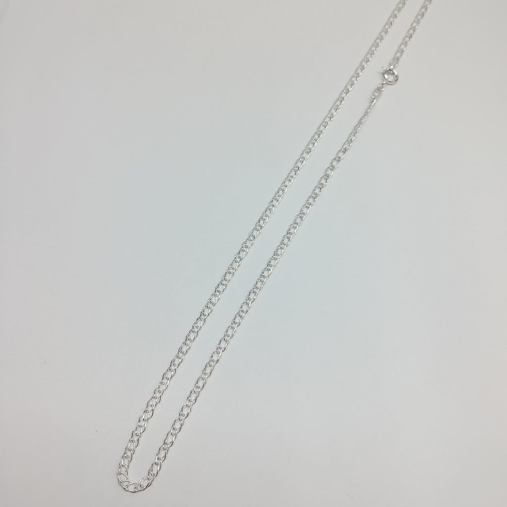 CADENA TEJIDO ESLABONES PLATA .925 55 CM 4 GR (NUEVO)