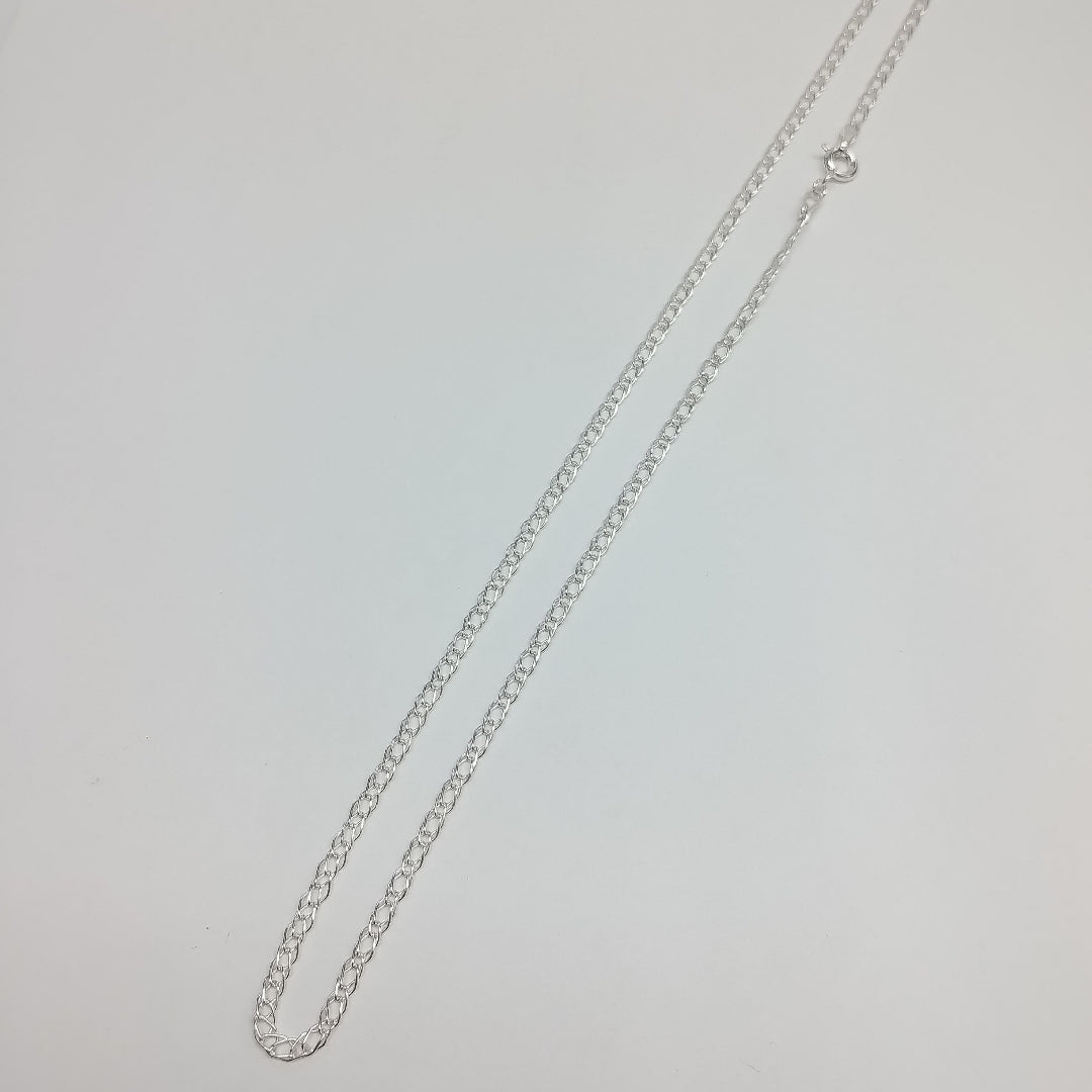 CADENA TEJIDO ESLABONES PLATA .925 55 CM 4 GR (NUEVO)